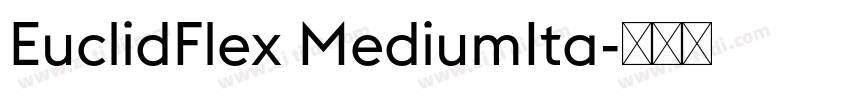 EuclidFlex MediumIta字体转换